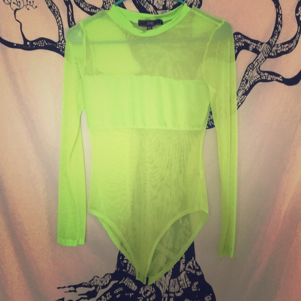 Neon green bodysuit